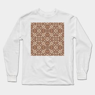 Earthy Tones Textures Navajo , Kilim , Aztec Pattern Long Sleeve T-Shirt